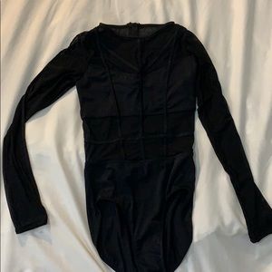 Weissman black dance  leotard